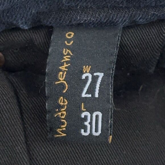 Nudie Jeans Co Jeans Size 27x30 Lean Dean Black Skies Denim Skinny 5 Pocket - Picture 9 of 14